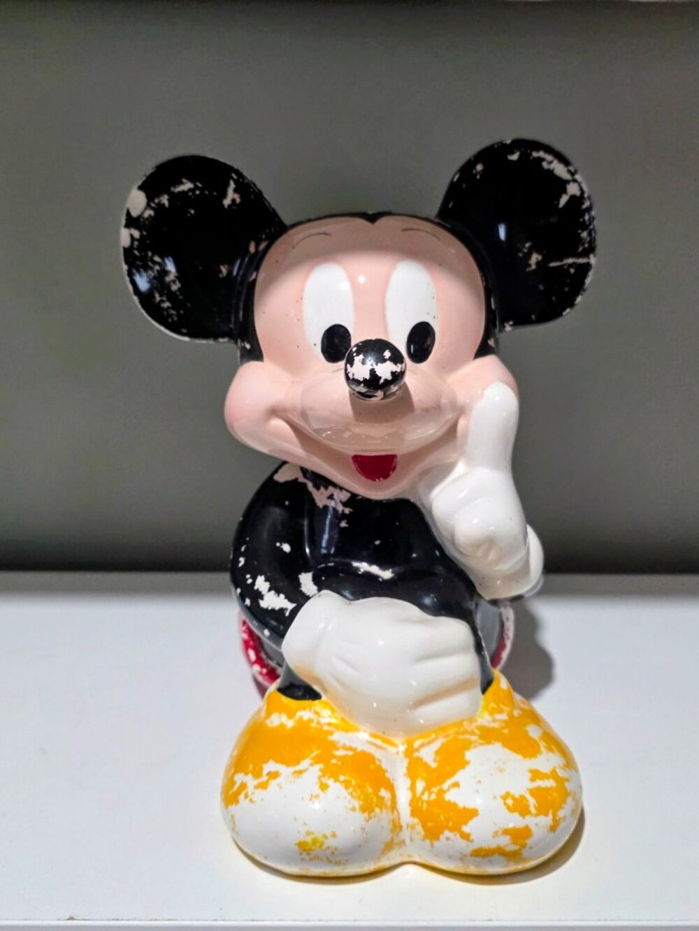 Vintage ELION Disney Mickey Mouse Ceramic Coin Bank